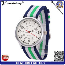 Yxl-627 Moda Unisex Militar estilo Nylon Nato Strap Relógio Band Quartz Relógio De Pulso